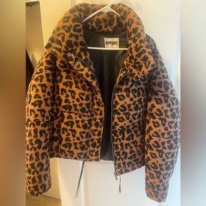 Apparis leopard puffer jacket